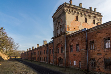Fototapeta na wymiar Fortress Modlin (Baracks) in Nowy Dwor Mazowiecki, Poland