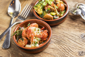 delicious rustic spanish mediterranean prawns tapas starters finger food