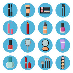 Cosmetics. Set. Flet. Fashion. For a girl. Presentation. For the magazine, the layout. For your design. Colour. © dasha122007