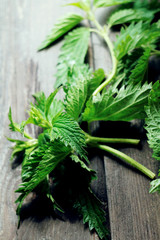  Common nettles on a kitchen table 