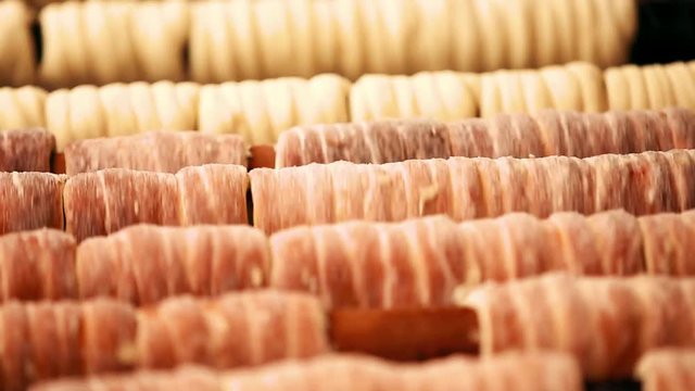 Trdelnik Or Trdlo Is A Traditional Delicacy, Found In A Number Of Countries In Central Europe. It Is A Batch Of Yeast Dough, Wound On A Spit Of Wood Or Metal In A Spiral.
