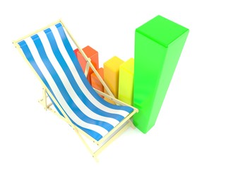 Deck chair with chart