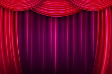 Red theater curtain