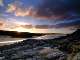 Obraz premium Godrevy Beach and Rocks 16th December 2017 GFX 50s