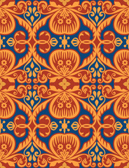 Seamless floral oriental wallpaper pattern.