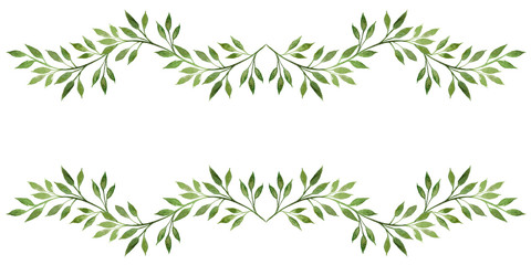 Watercolor hand drawn spring branches for greeting, invitation, textile, wallpaper.