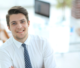 Fototapeta premium successful employee at a Desk