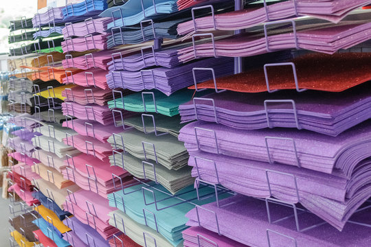 Colorful Paper On Store Shelves