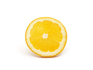 Orange slices on white background.