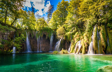 big waterfalls in Plitvice