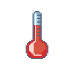 flask red pixel art chemistry icon