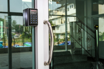 Door access control keypad with keycard reader