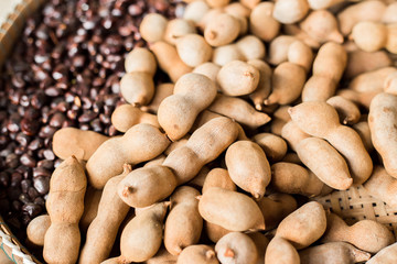 brown tamarind and seed them