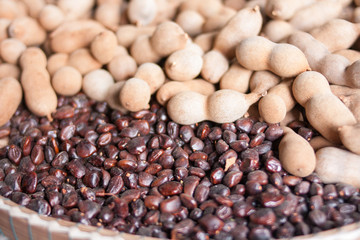 brown tamarind and seed them