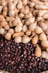 brown tamarind and seed them