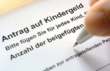 Antrag auf Kindergeld als Formular zum Ausfüllen