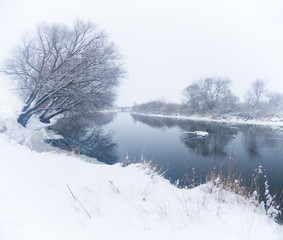 The river in winter.