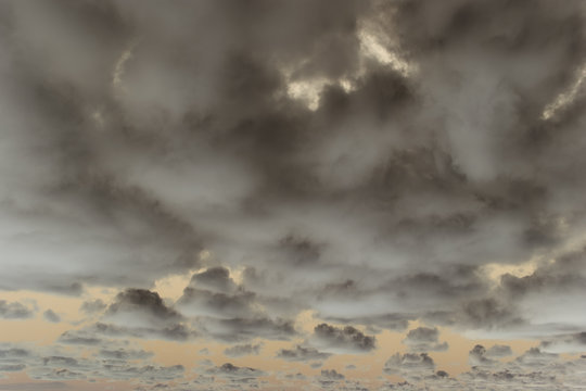Abstract of overcast sky at dusk.