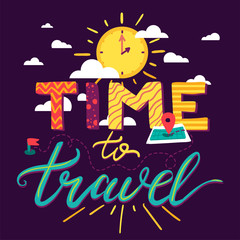Time To Travel Lettering