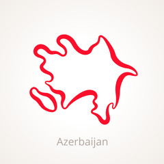 Azerbaijan - Outline Map