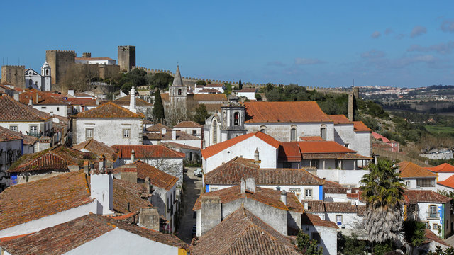 Obidos- beautiful medieval town, very popular tourist destination in Portugal