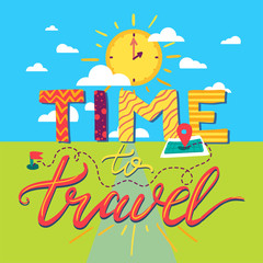Time To Travel Lettering