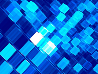 Chaos cubes - abstract digitally generated image