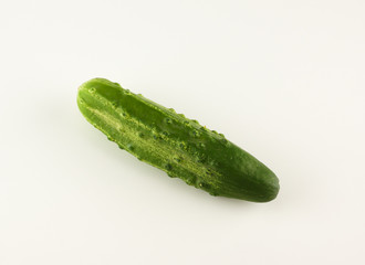 green cucumber isolated