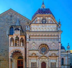 Part of facade from Basilica of Santa Maria Maggiore, Bergamo, Italy