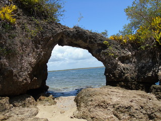 Island "Pedra furada" - Itacar&eacute; Bahia Brazil