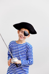Boy in a pirate costume