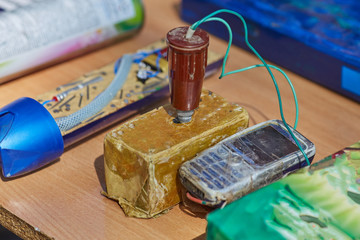 Disguised explosives controlled by phone