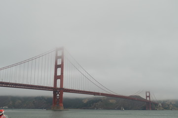 Wonderful Views Of The San Francisco Bridge In A Day With Low Clouds. Travel Holidays Architecture June 30, 2017. San Francisco. California EEUU USA.