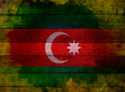 Azerbeycan Bayrağı, Suluboya &Ccedil;alışması