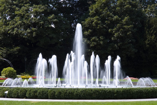 Wasseerfont&auml;nen im Kurpark in Interlaken