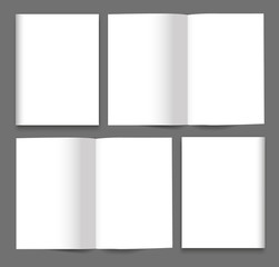 Fototapeta na wymiar Set of Blank poster bi fold brochure mockup cover template