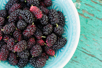 mulberry on a table
