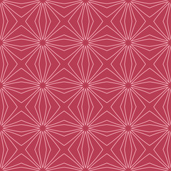 Red and pale pink geometric ornament. Seamless pattern