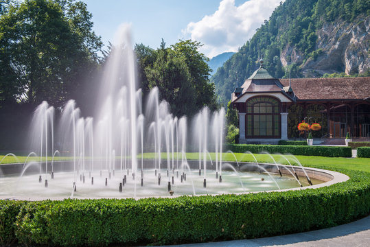Wasseerfont&auml;nen im Kurpark in Interlaken