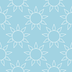 Navy blue and white geometric ornament. Seamless pattern