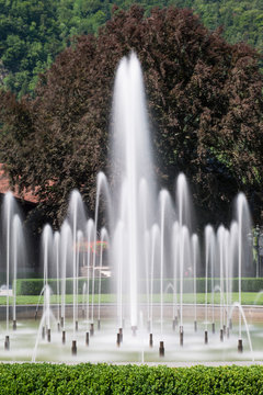 Wasseerfont&auml;nen im Kurpark in Interlaken