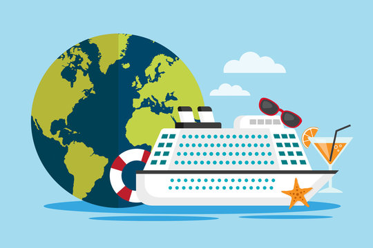 Travel around the world by cruise ship