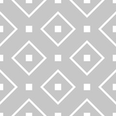Gray and white geometric ornament. Seamless pattern