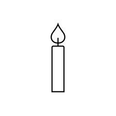 wax candle line black icon