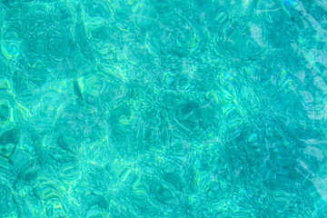 clear blue sea water close up top view 