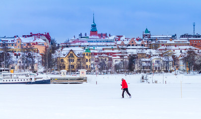 A cold winter day in Östersund Sweden