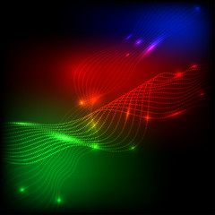 Abstract Modern Line, curve Designed on blue Background With Sample Text Area.Vector graphic illustration template for use in the projects business, science, education and technology.