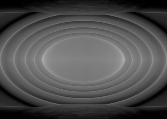 3d rendering. Abstract modern dark ripple Elipse shape wall background.