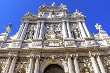 Fototapeta premium Santa Maria Giglio Zobenigo Church Baroque Facade Venice Italy