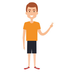 young and casual man avatar character vector illustration design